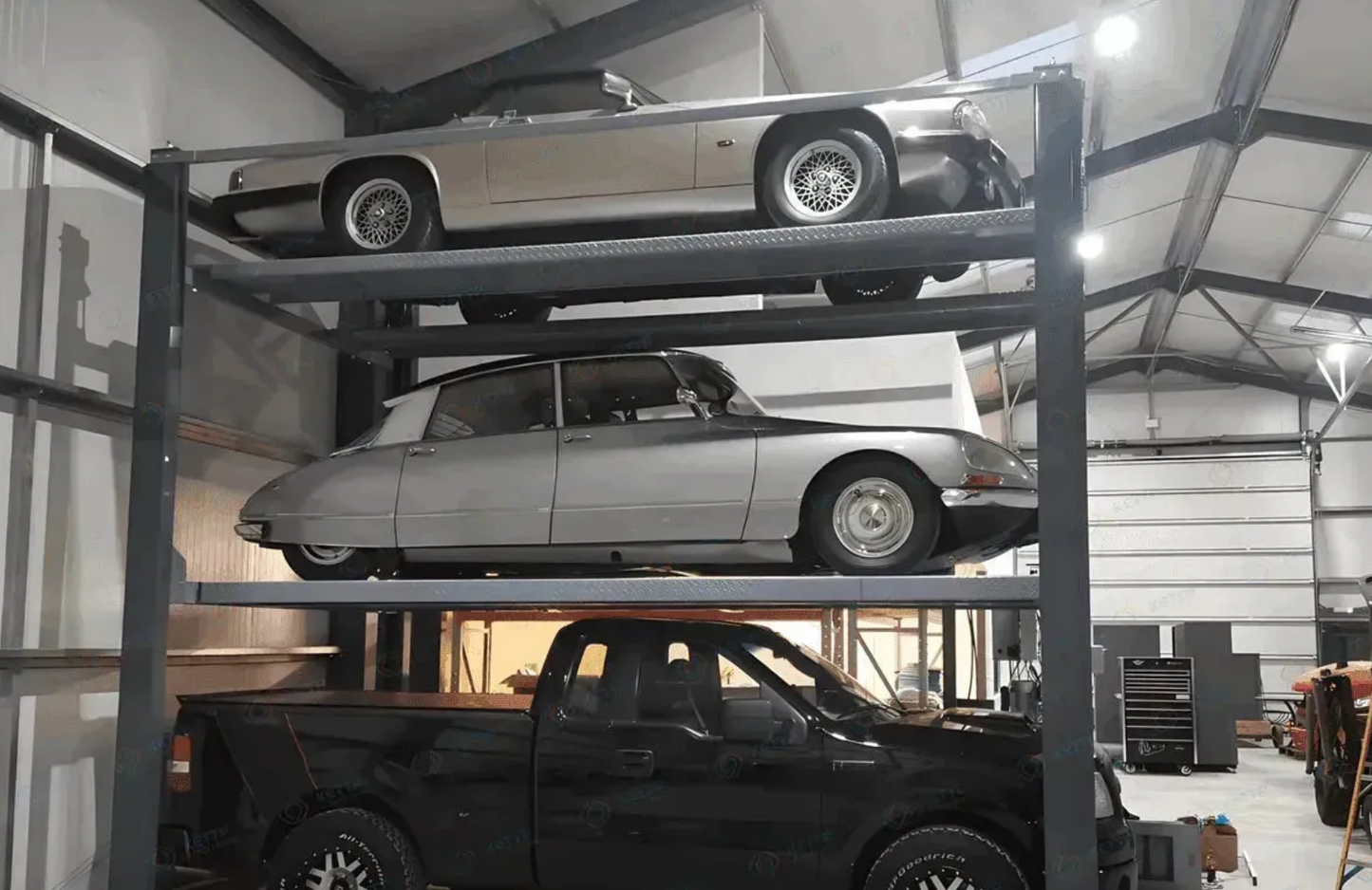 3F Model – Three-Level, Four-Post Parking Lift
