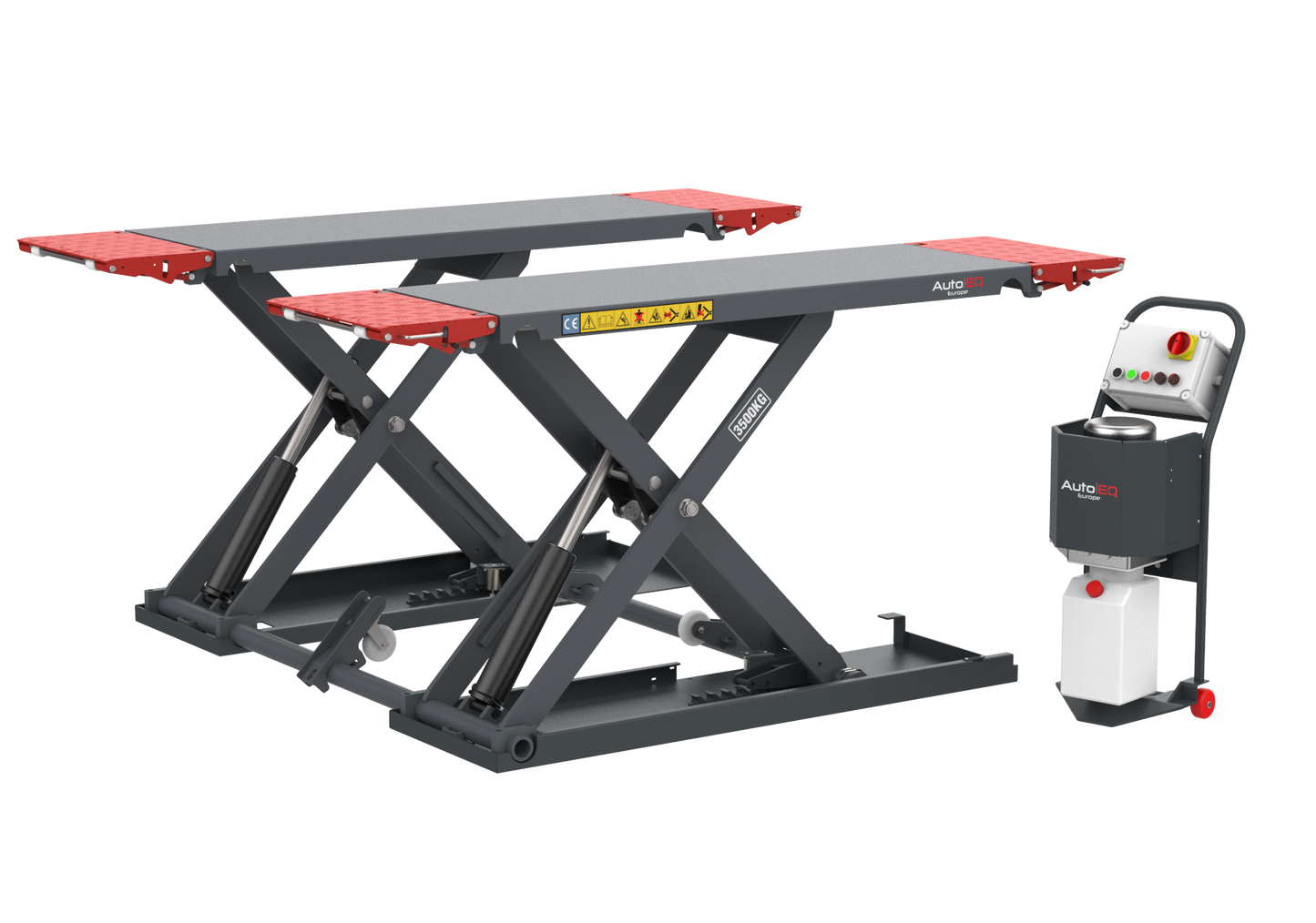 Low-rise scissor lift with automatic release safety lock AQ3000ESA AutoEQ