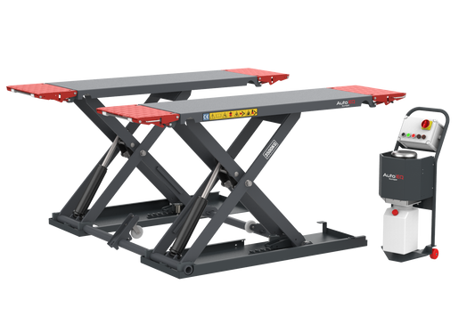 Low-rise scissor lift with automatic release safety lock AQ3000ESA AutoEQ