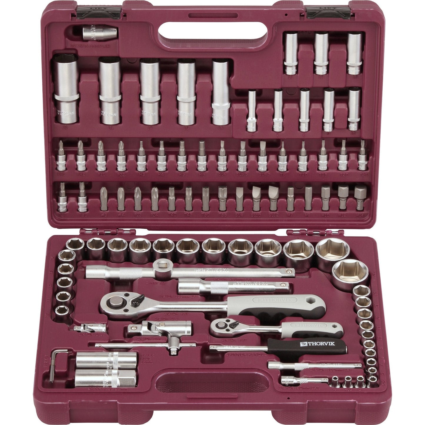 1/4", 1/2" DR Universal Tool Set 94 Piece Mechanics, Garage & Household Tools UTS0094 Thorvik