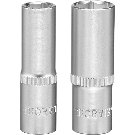 Flank deep socket, 12-point, 1/2" DR Thorvik Tools