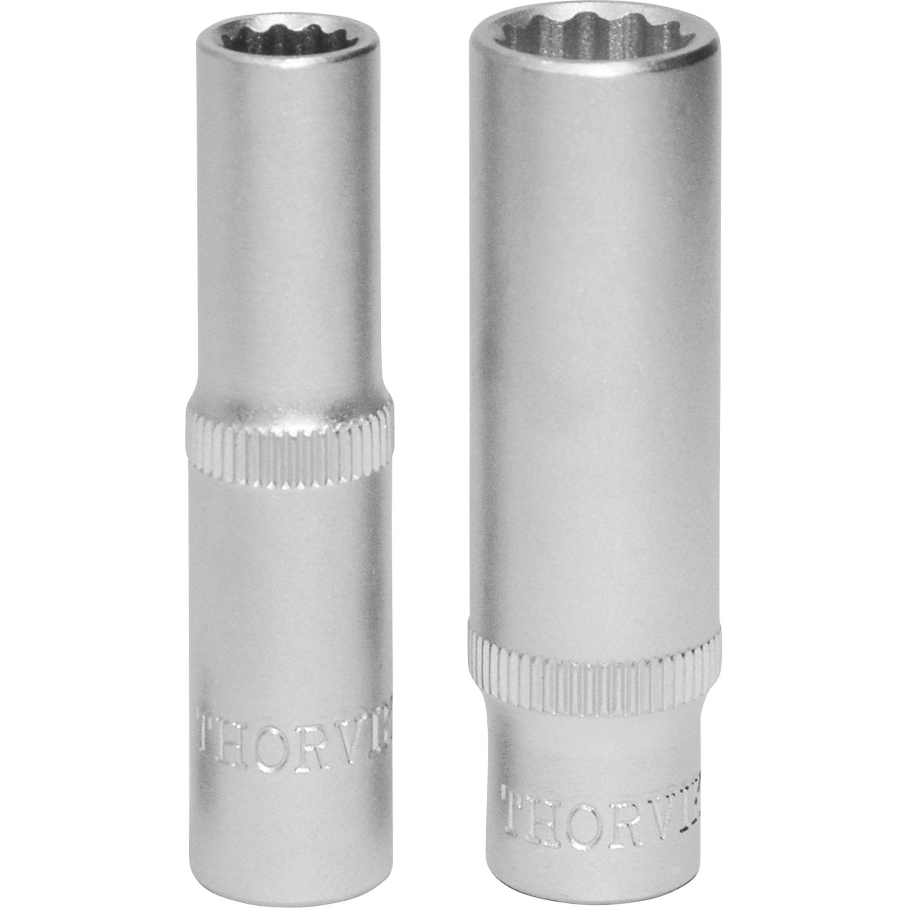 Flank deep socket, 12-point, 1/4" DR Thorvik Tools