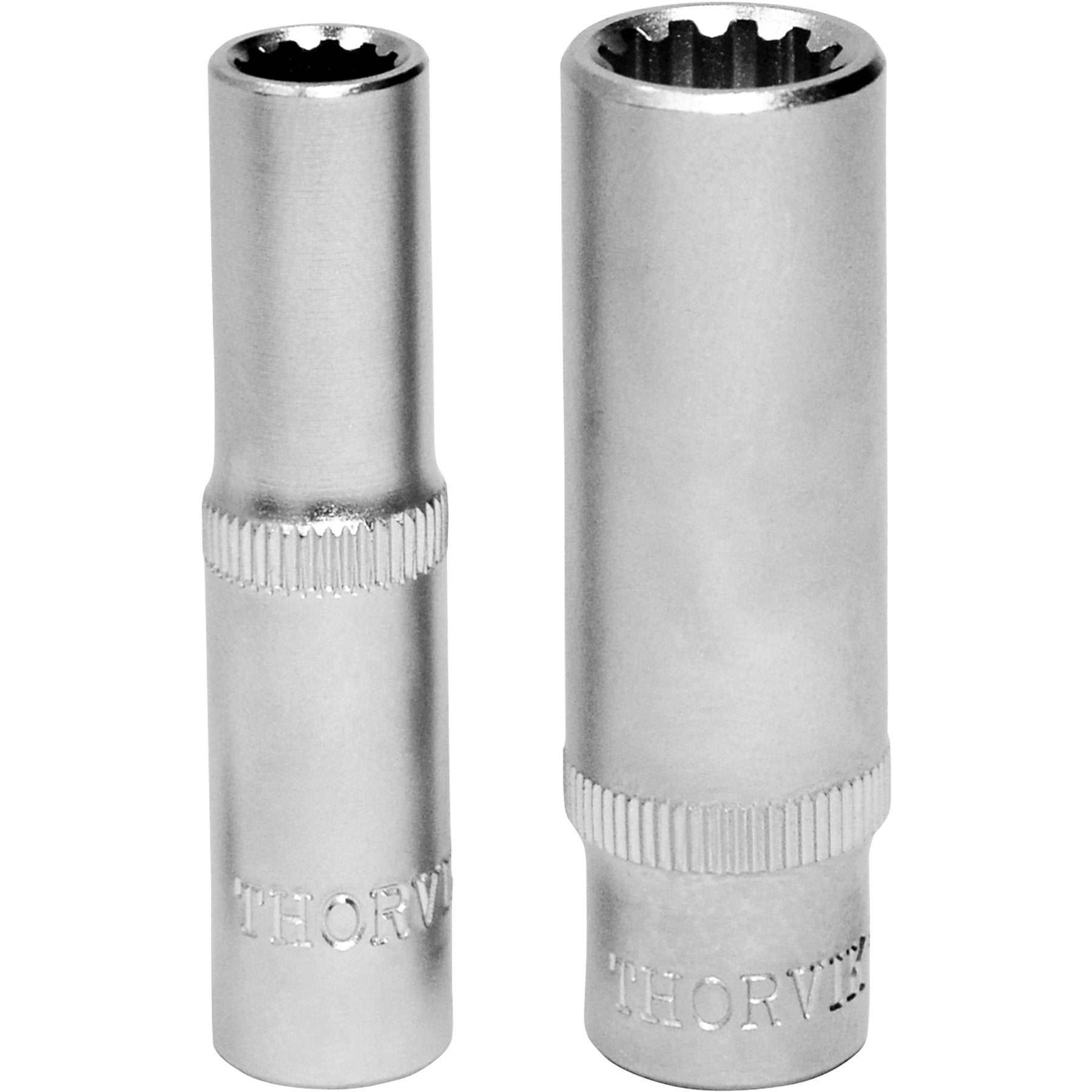 Flank deep socket, Multiprof, 1/4" DR Thorvik Tools