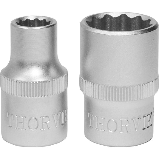 Flank socket, 12-point, 1/2" DR Thorvik Tools