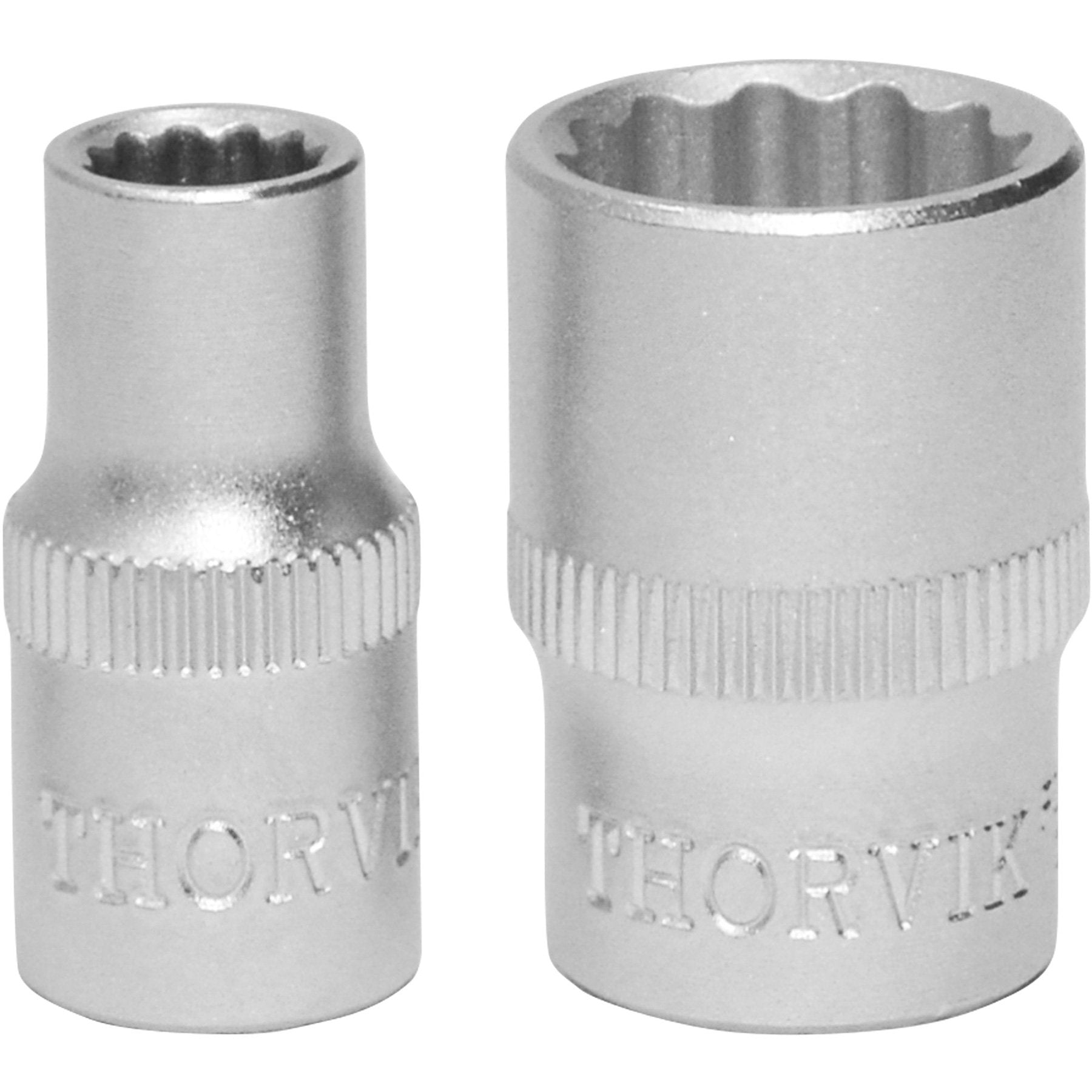 Flank socket, 12-point, 1/4" DR Thorvik Tools