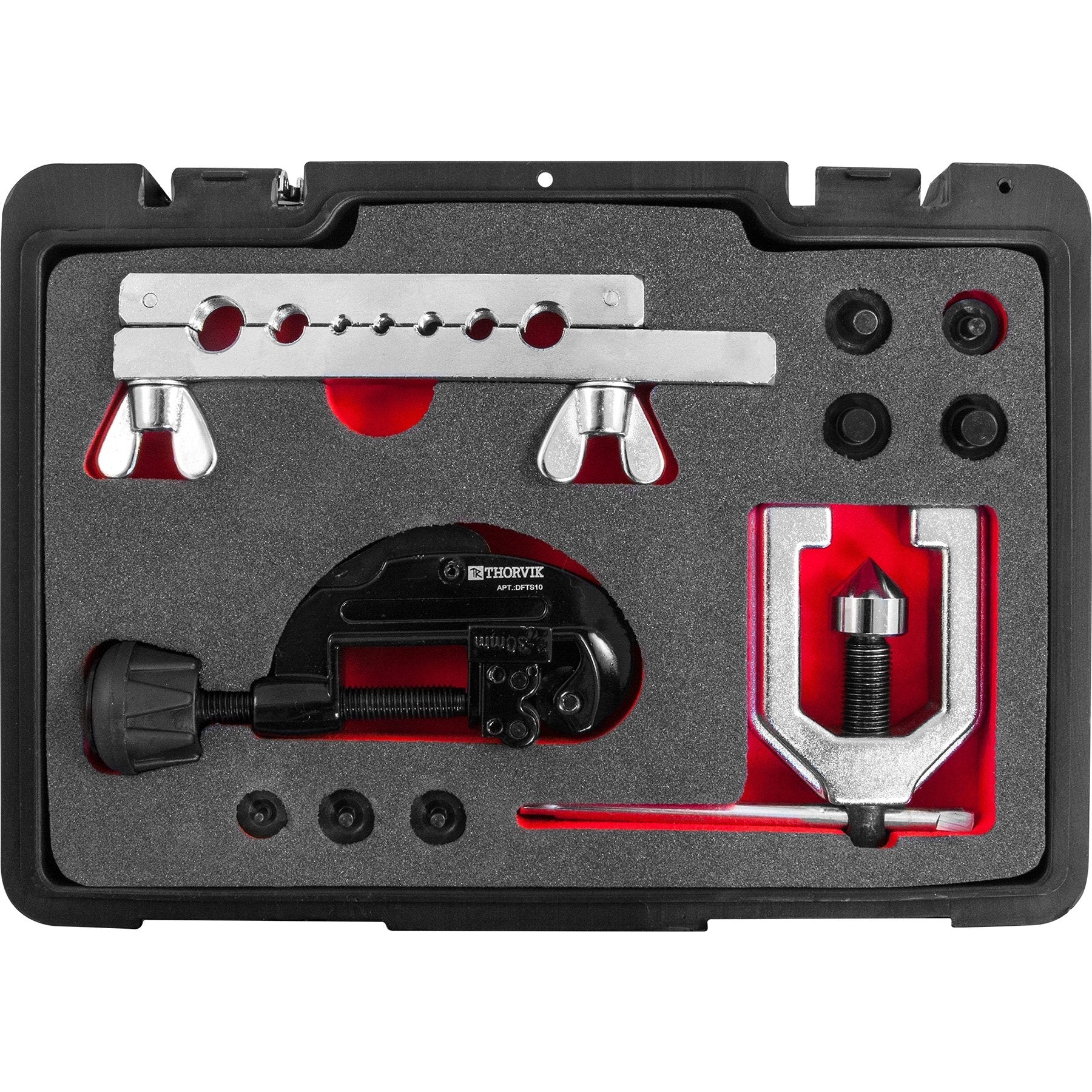 Flaring and cutting tube tool set, 10 pcs DFTS10 Thorvik Tools