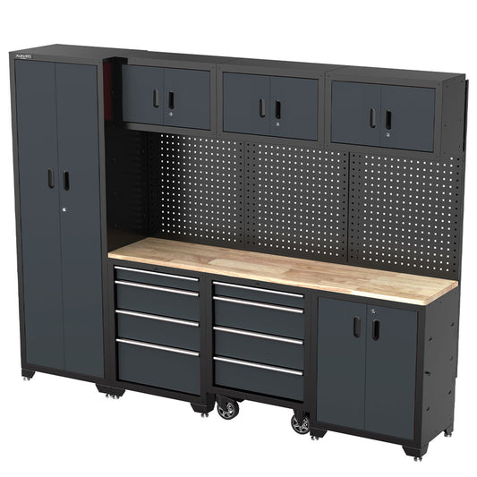 Garage Storage systems 4 parts, with tool trolley AQ02BK AutoEQ