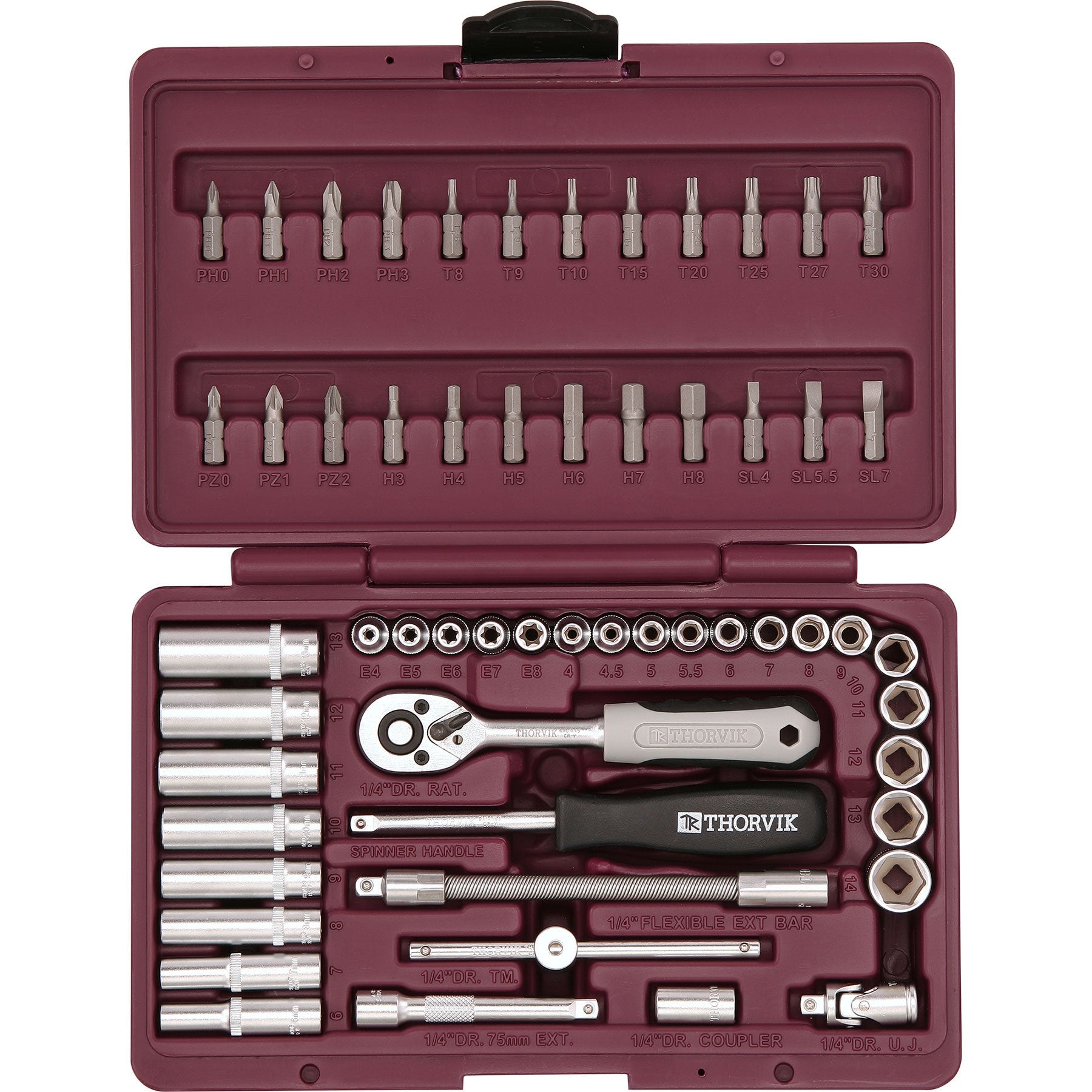 Tool set, 1/4" DR 57 pcs UTS0057 Tool Sets