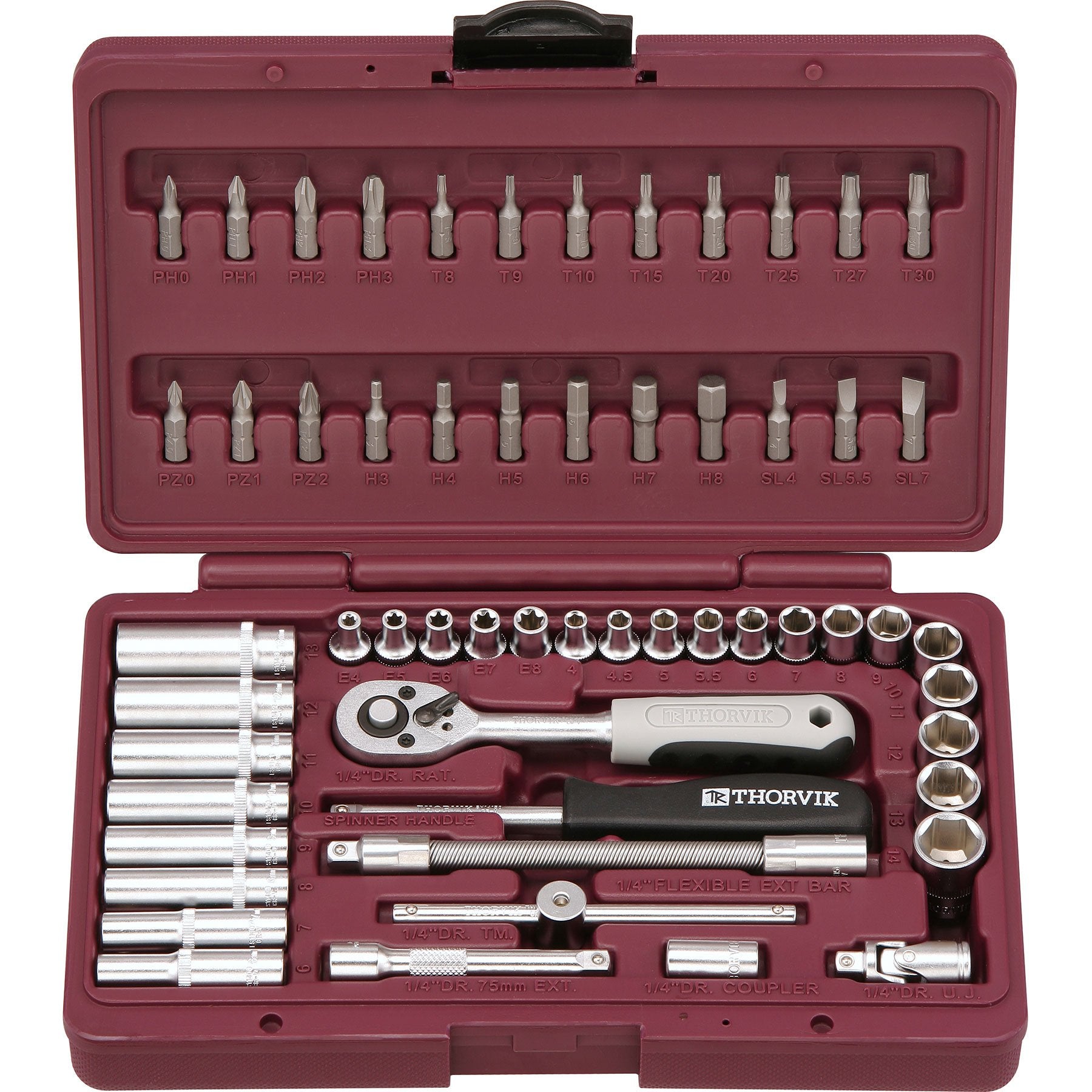 Tool set, 1/4" DR 57 pcs UTS0057 Tool Sets